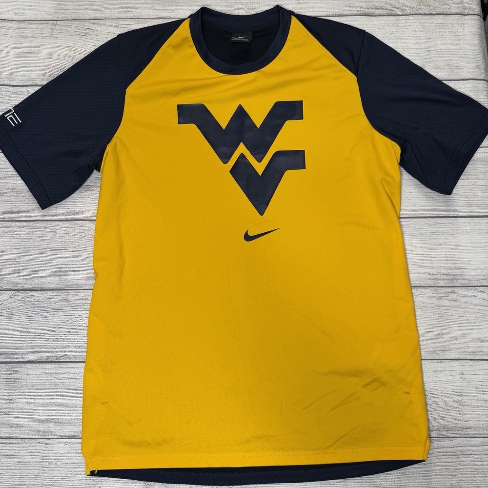 Nike Elite Dri-Fit WVU Men's‎ Short Sleeve Jersey T-Shirt Size Medium